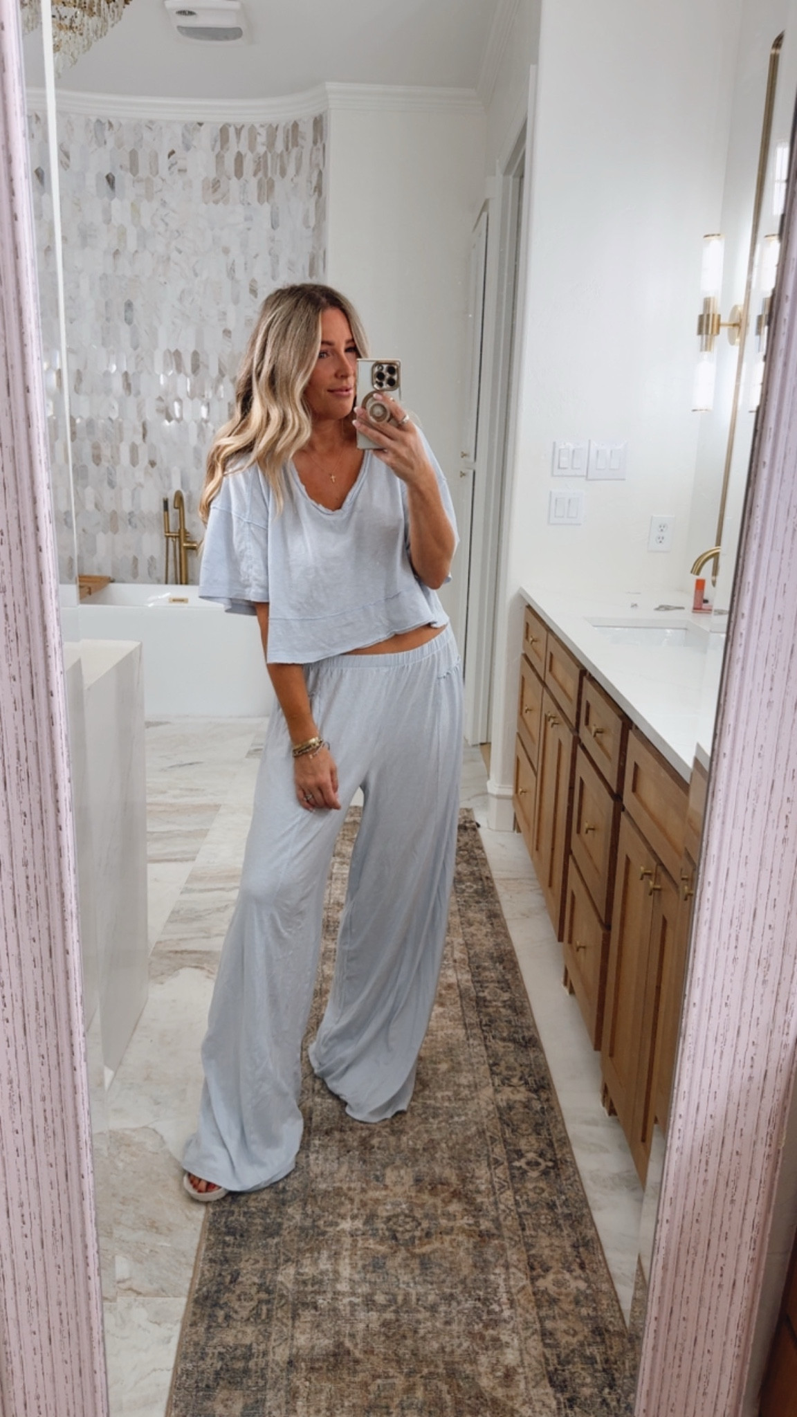 Top and pants fit ttue to size, wearing medium. Vacation outfits beach. Travel outfits. Set fits true to size. Sized up to a large. Travel outfit. Beach outfit. Aerie. Linen pants. Skirt fits true to size. Graduation dresses. Graduation outfit. Wedding guest dress. Summer wedding guest. Vacation outfits. Resort wear. Summer outfits. Workwear. Mother’s Day outfit. All fit true to size. Workout outfits. Summer outfits. Madewell looks for less. Walmart fashion. 
Travel outfits. Memorial Day weekend outfit. July 4th outfits. Lake outfit. Shorts. Alo looks for less. Athleisure. Walmart. Walmart fashion. Springoutfits 2036. Workout. Sports Lon outfit. Lululemon. Freee people. Sized up one size to large in the romper for this comfy fit. White button down. Shorts. . Travel outfits. Spring fashion. 2026. Aerie. Plus
 size fashion. Vacation outfit. Spring outfits 2026. Sports outfit. Spring outfits 2026. Spring fashion. Easter. Jumpsuit. Romper. Memorial Day weekend. GRWM. Sports mom outfit

#LTKTravel #LTKSaleAlert #LTKOver40