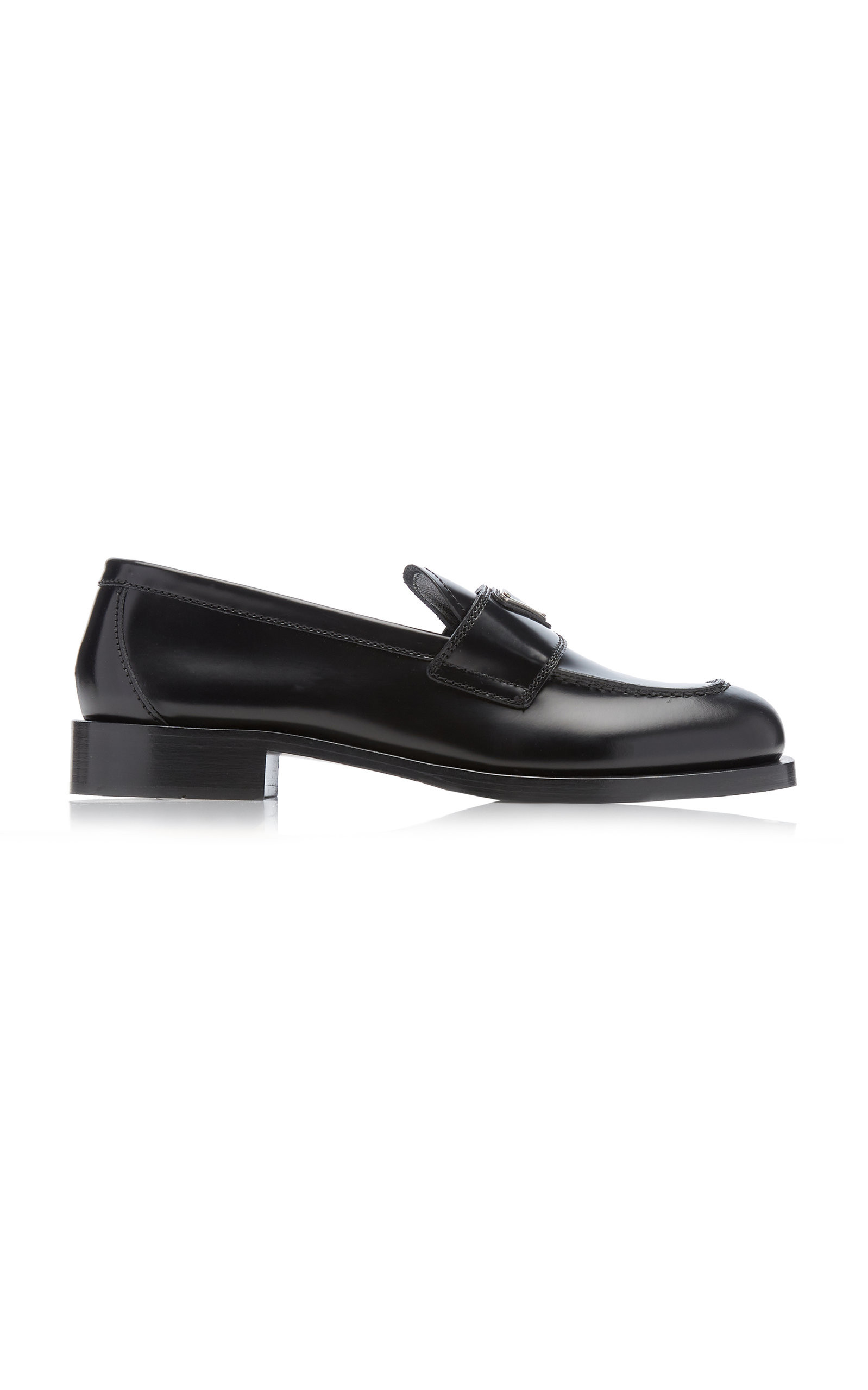 Prada - Women's Leather Loafers - Black - IT 37 - Moda Operandi | Moda Operandi (Global)