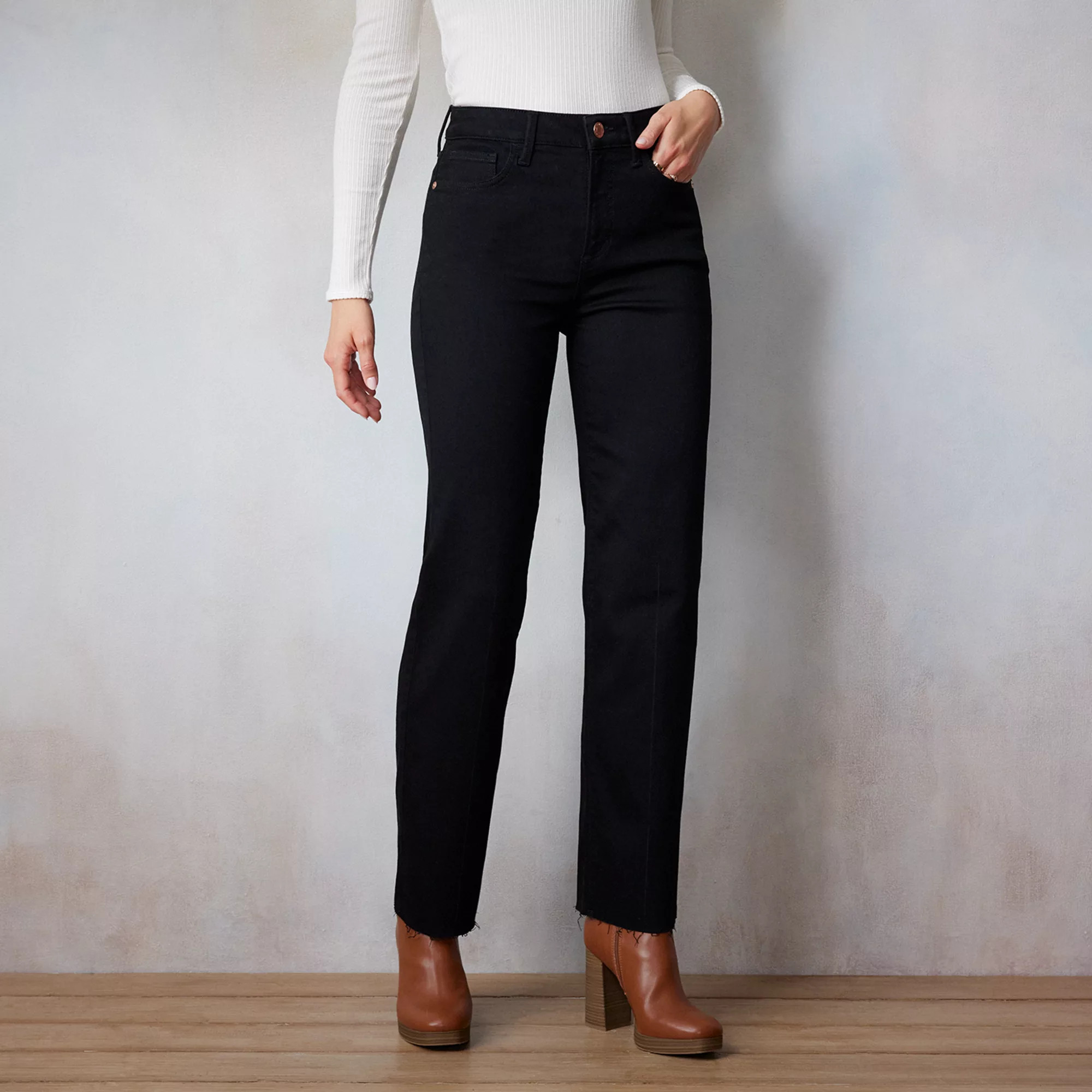 Women's LC Lauren Conrad Super High-Rise True Straight Jeans | Kohl's
