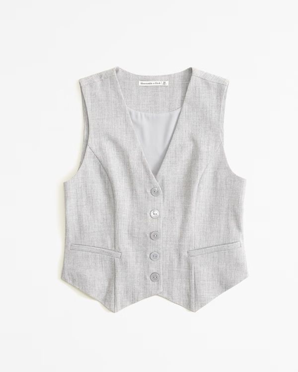 The A&F Mara Tailored Vest Squareneck Set Top | Abercrombie & Fitch (US)