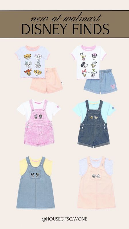 the CUTEST Disney outfits are at Walmart right now! these are selling out like crazy! #disney #disneyoutfit #90sinspired #jeandress #disneyset #littlekid #iywyk