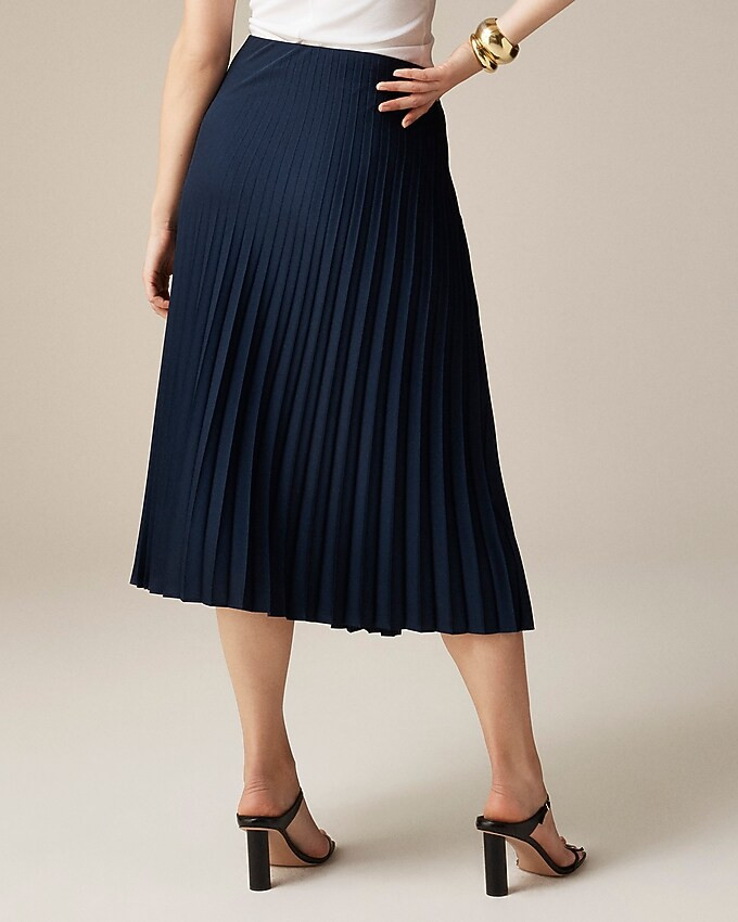Pleated pull-on midi skirt | J. Crew US