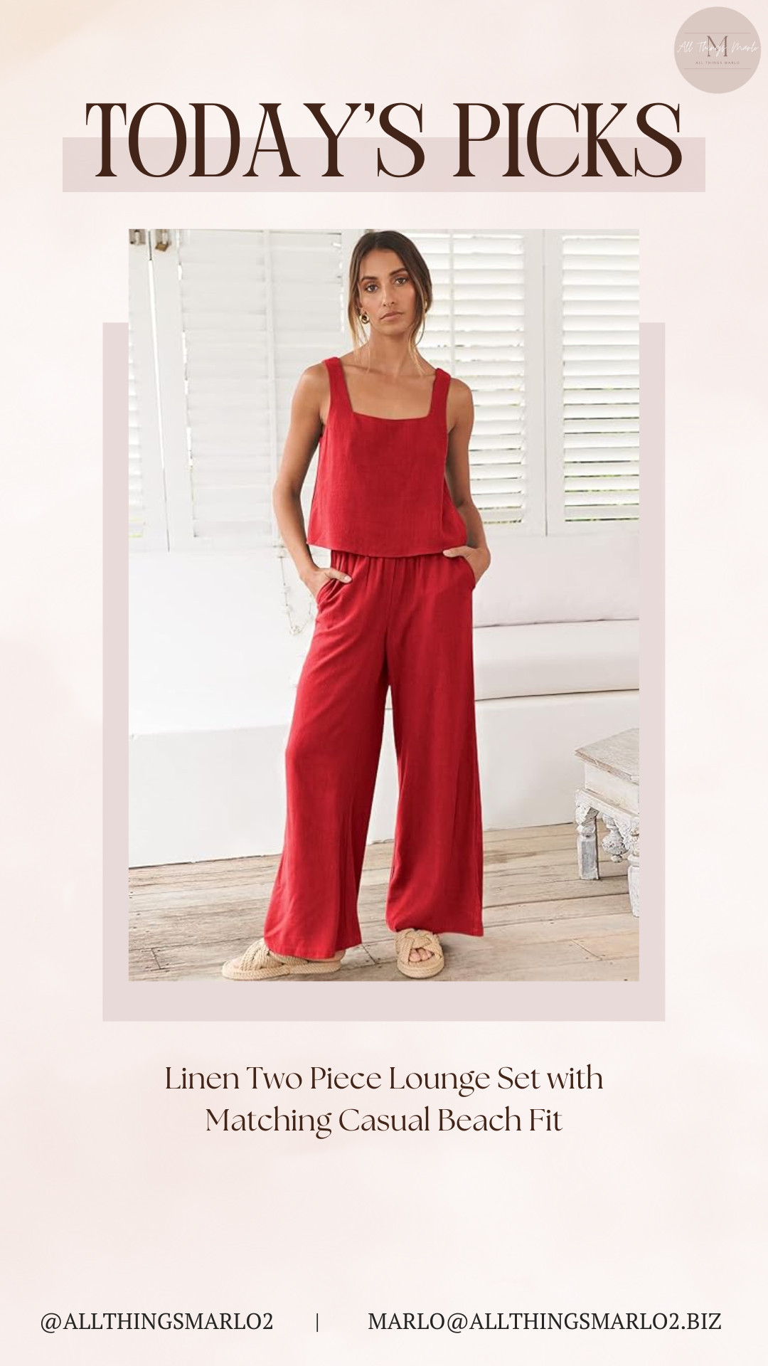 Linen Two Piece Lounge Set with Matching Casual Beach Fit 

 #LTKSeasonal #LTKWorkwear #LTKTravel