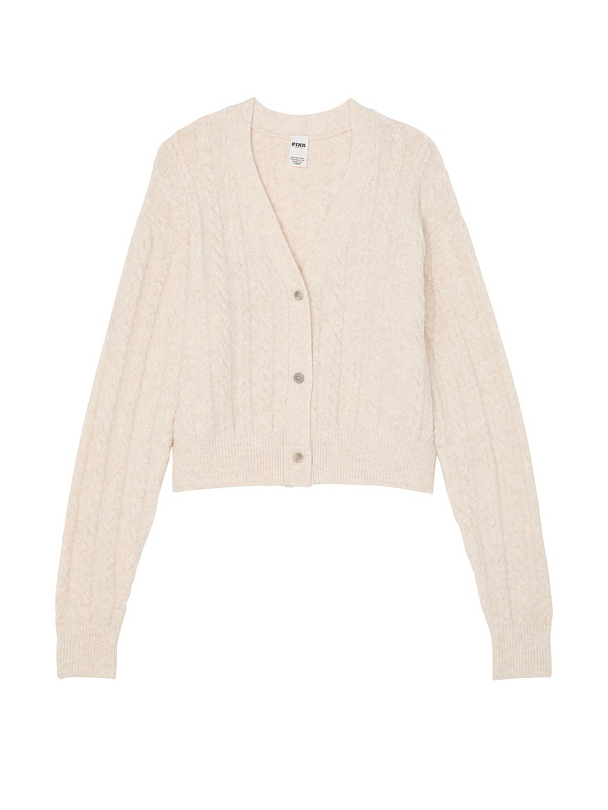 Collegiate Cable-Knit Cropped Cardigan | Victoria's Secret (US / CA )