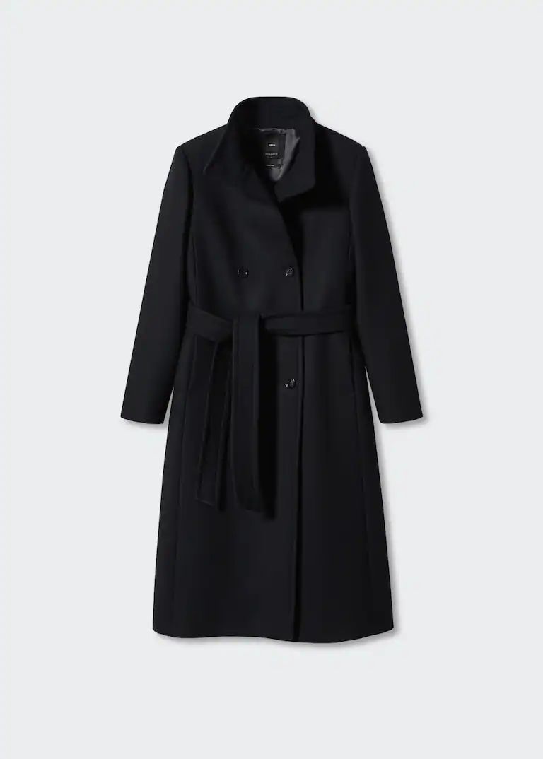 Woolen coat with belt -  Women | Mango USA | MANGO (US)