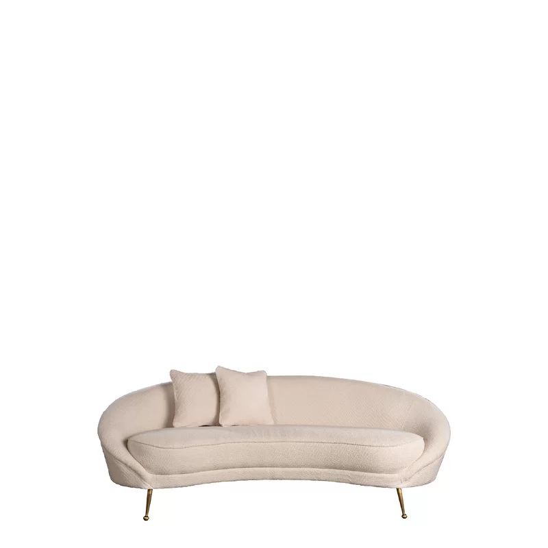 Kamber 89'' Round Arm Curved Sofa | Wayfair North America