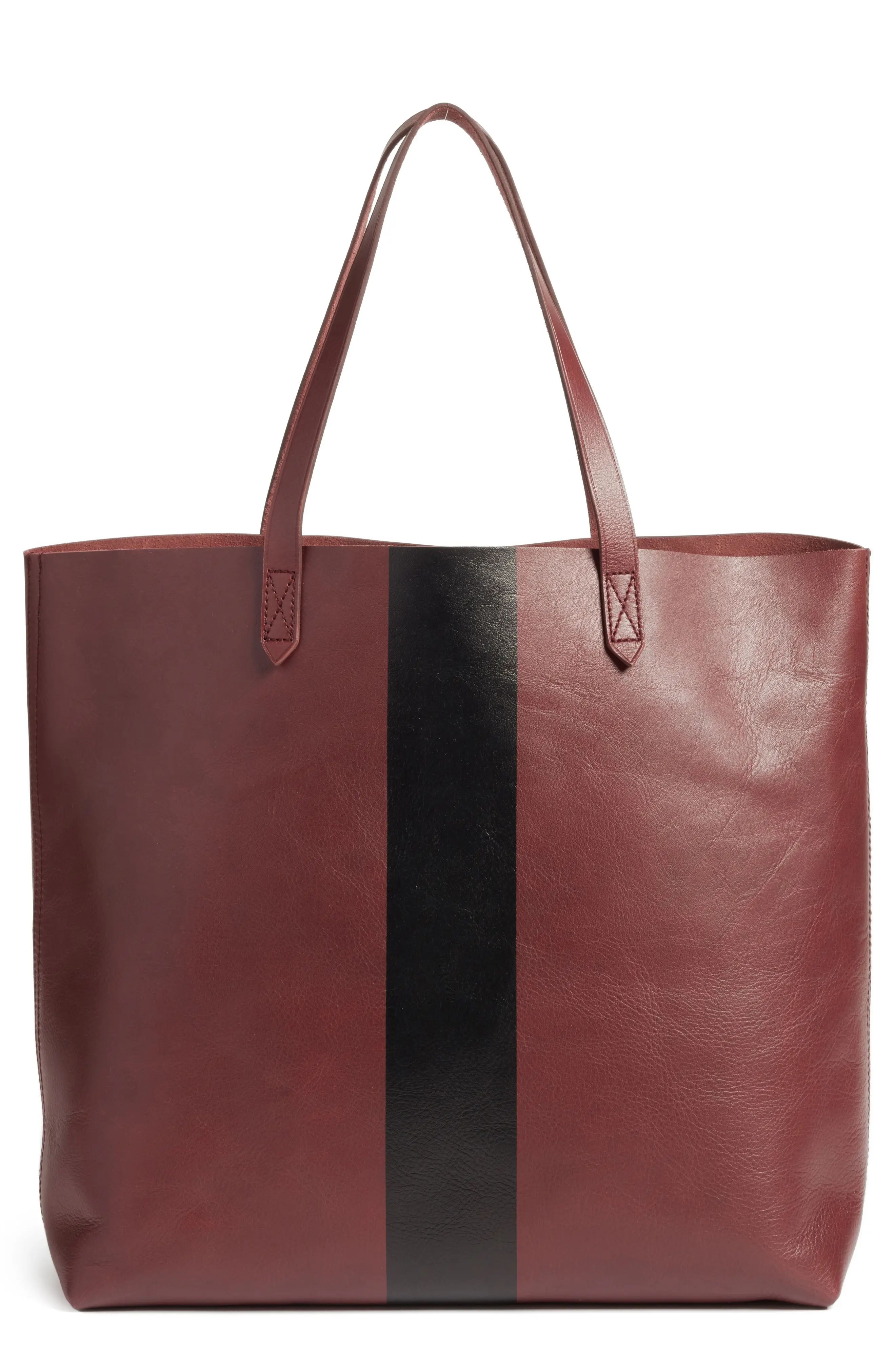 Madewell Paint Stripe Transport Leather Tote | Nordstrom