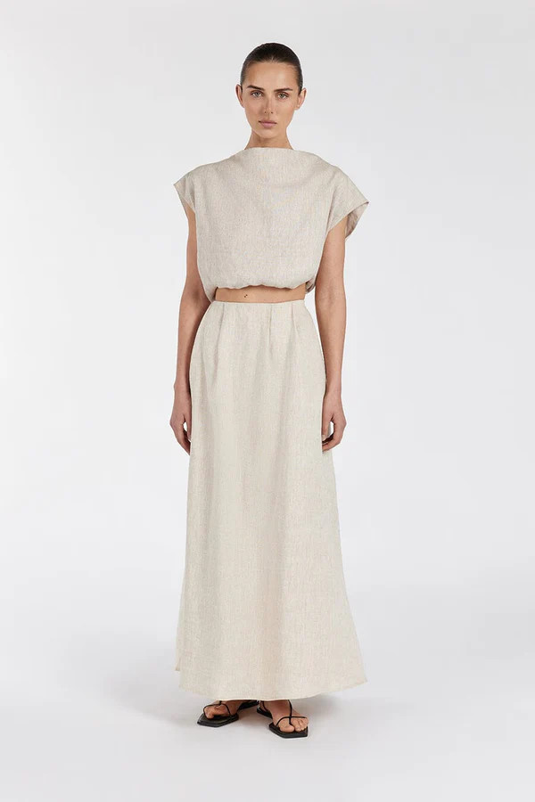 AMY NATURAL LINEN BUBBLE TOP | DISSH