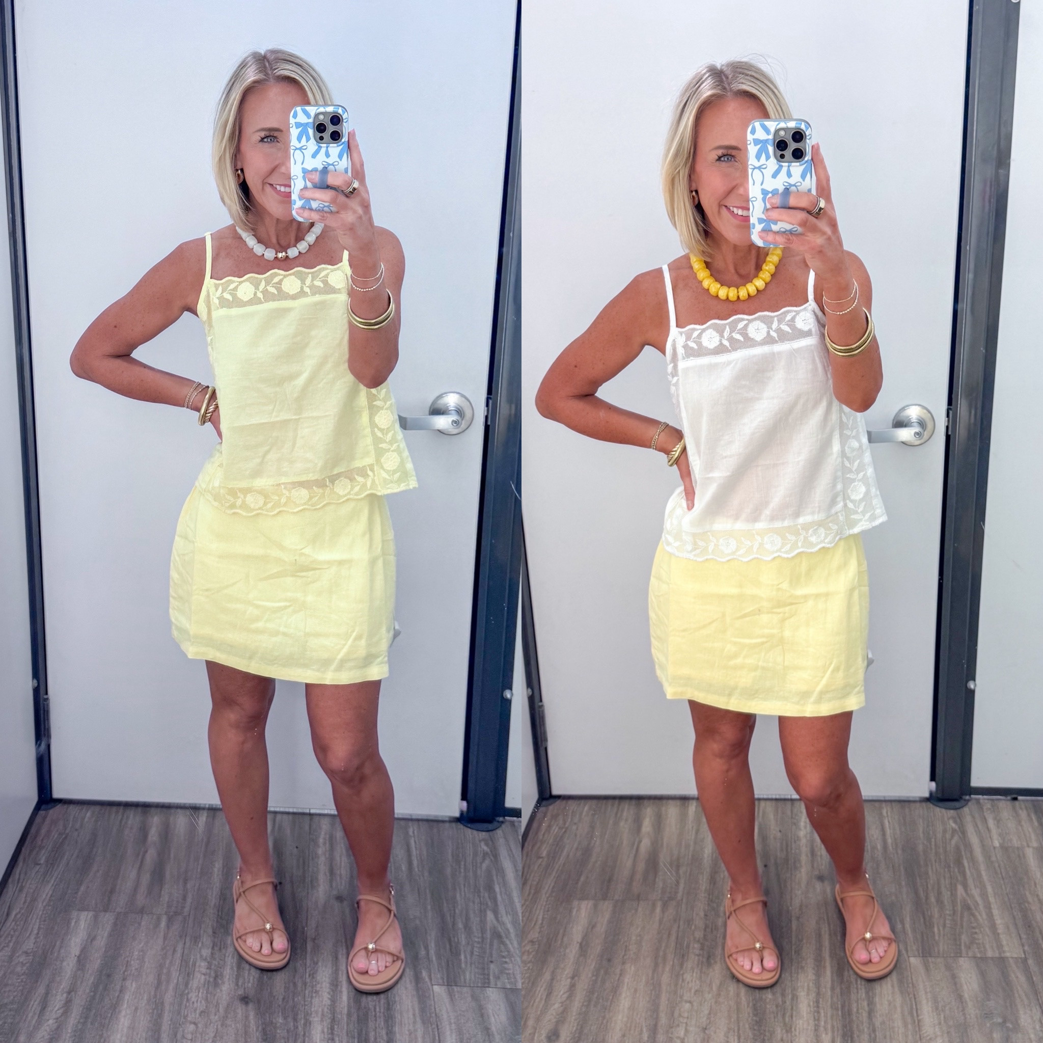 Old Navy - in store try-on. Linen-Blend Micro Skort - size XS. 5 colors. Scalloped-Hem Tank Top - size XS. 2 colors.

#LTKSaleAlert #LTKOver40 #LTKSeasonal