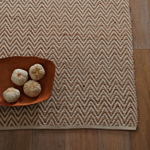 Jute Chenille Herringbone Rug - Natural/Ivory | West Elm (US)