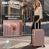 Unisex Hardside ABS Suitcase Set, Detachable Spinner Wheels\uff0cTSA Lock\uff0c Hardshell Lightwe... | Amazon (US)