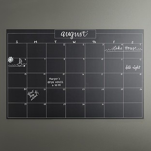 Wallies Black Chalkboard Calendar | The Container Store