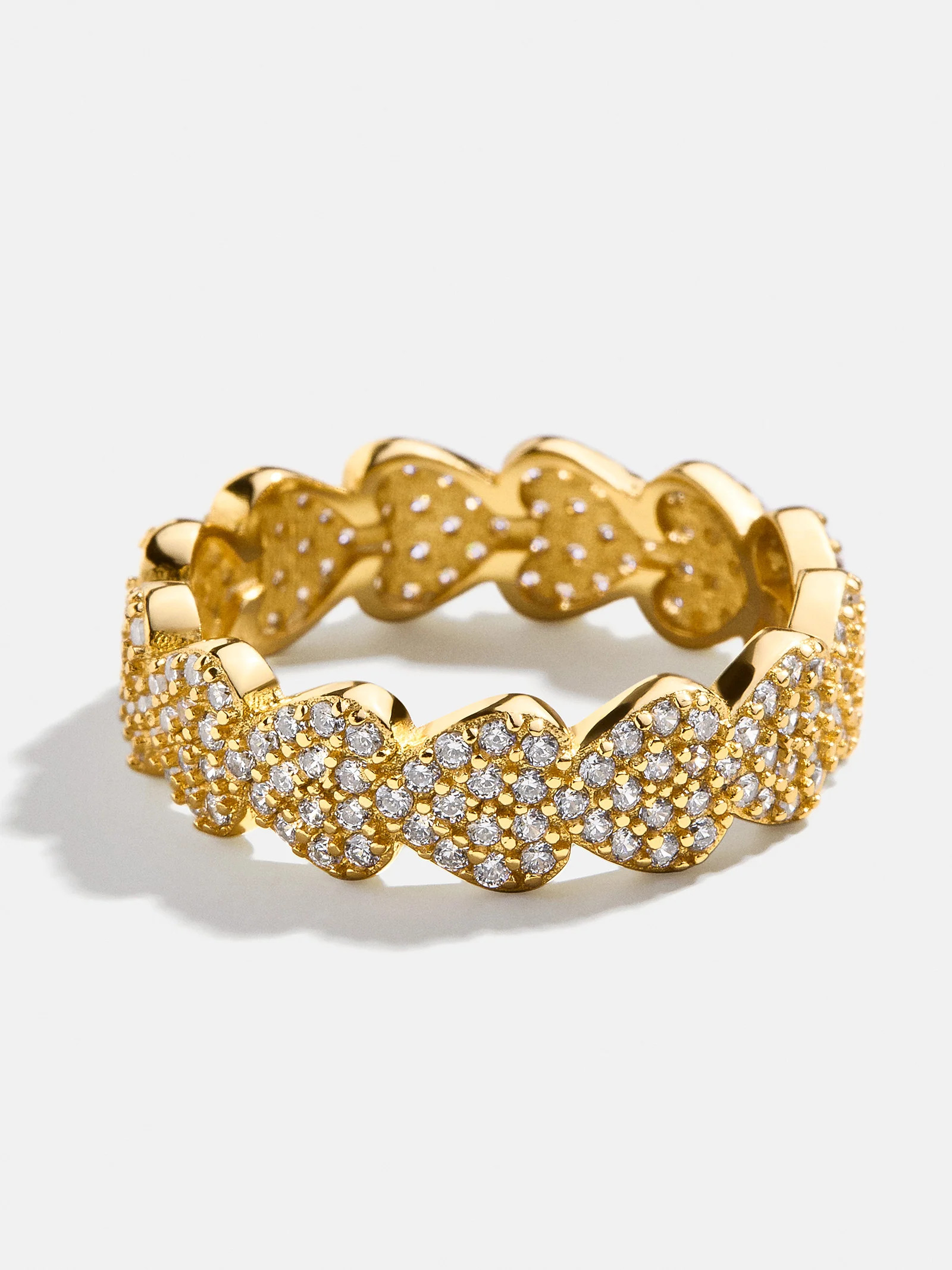18K Gold Heart Pavé Ring - Heart | BaubleBar (US)