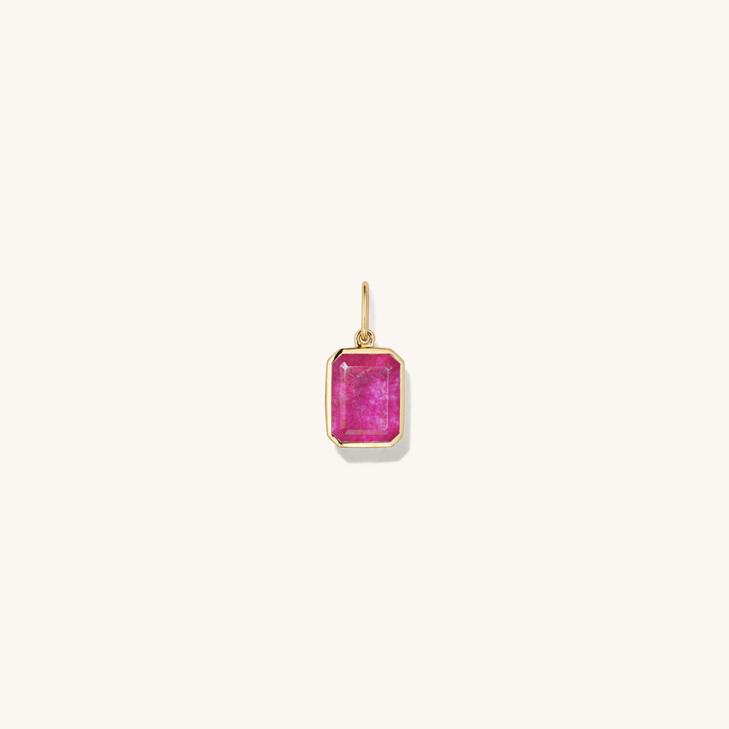 Emerald Cut Gemstone Charm | Mejuri (Global)