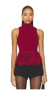 SAYLOR Chantelle Top in Wine from Revolve.com | Revolve Clothing (Global)