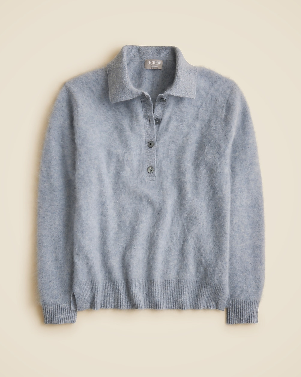 Brushed cashmere rugby sweater | J. Crew US