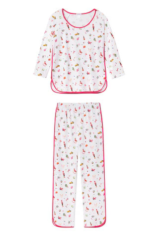 Pima Long-Long Set in Ornaments | Lake Pajamas