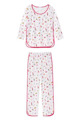Pima Long-Long Set in Ornaments | Lake Pajamas