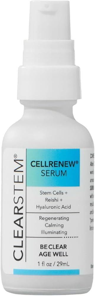 CLEARSTEM - CELLRENEW - Collagen Stem Cell Serum - Acne + Youthful Skin Face Serum - Hyaluronic A... | Amazon (US)