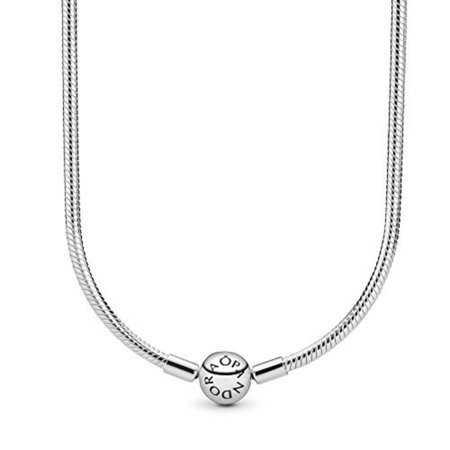 Pandora Moments Sterling Silver Necklace with Signature Clasp | Walmart (US)