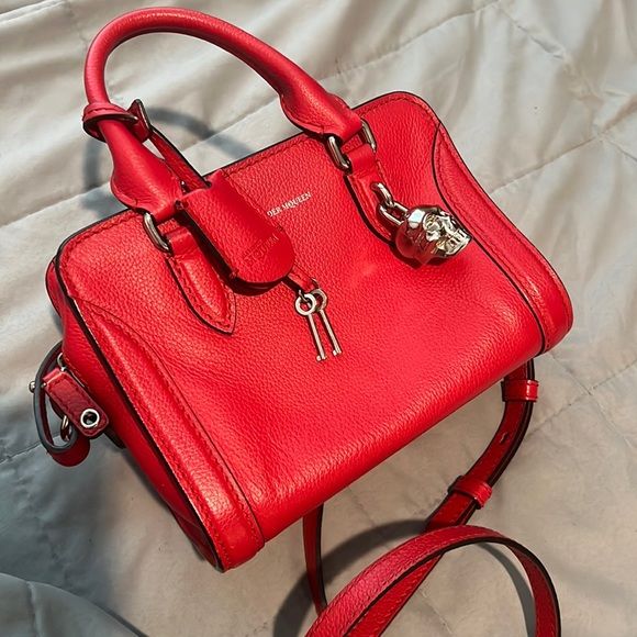 Alexander McQueen Lock It Small Red Bag | Poshmark
