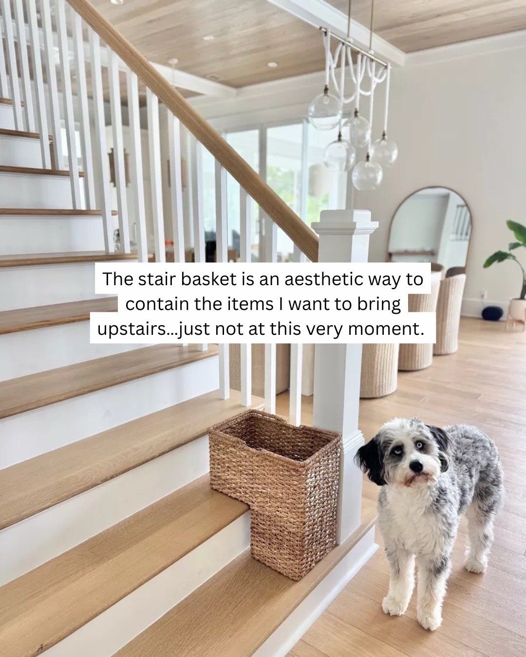 This stair basket is great for storing things do you want to take upstairs later 🙌🏻🙌🏻

#LTKdayinmylife #LTKHome #LTKmomlife