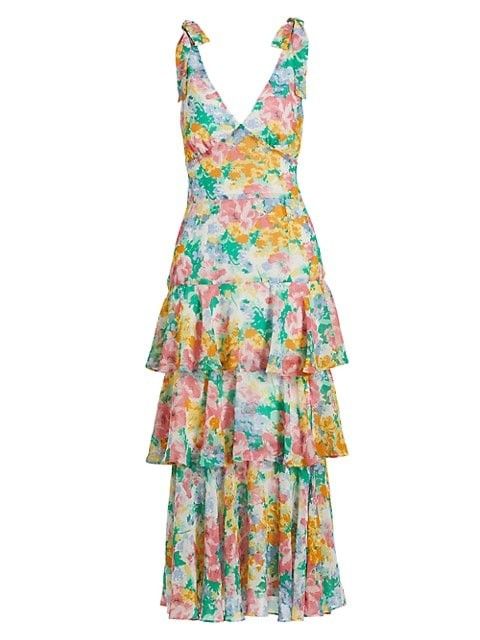 Alma Tiered Midi-Dress- Easter Outfit | Saks Fifth Avenue