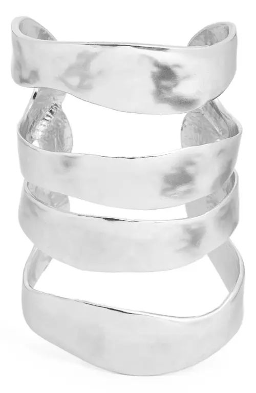 Karine Sultan Four Row Cuff in Silver at Nordstrom | Nordstrom