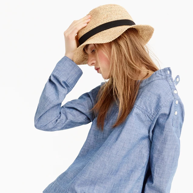 Packable straw hat | J.Crew US