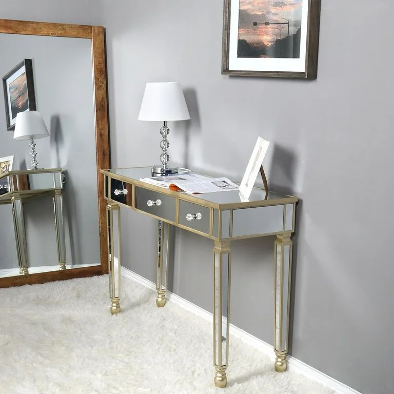 EasingRoom Mirrored Console Table Sofa Makeup Table for Bedroom - Walmart.com | Walmart (US)