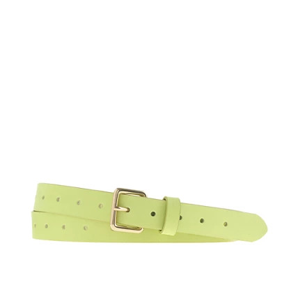 Perforated leather belt | J.Crew US