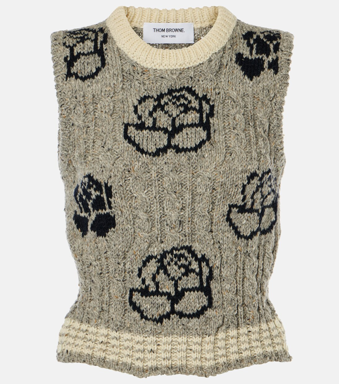 Gilet en laine et mohair à fleurs | Mytheresa (FR)