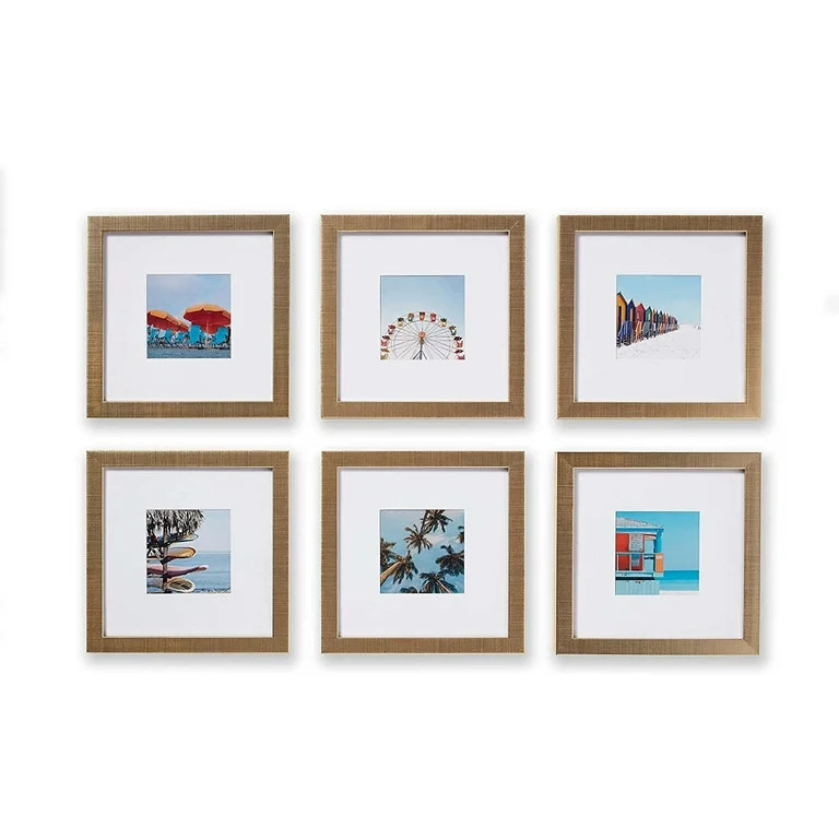 Old Town 6pk- 8x8 Matted Square Gallery Picture Frames (Gold, 8x8) - Walmart.com | Walmart (US)