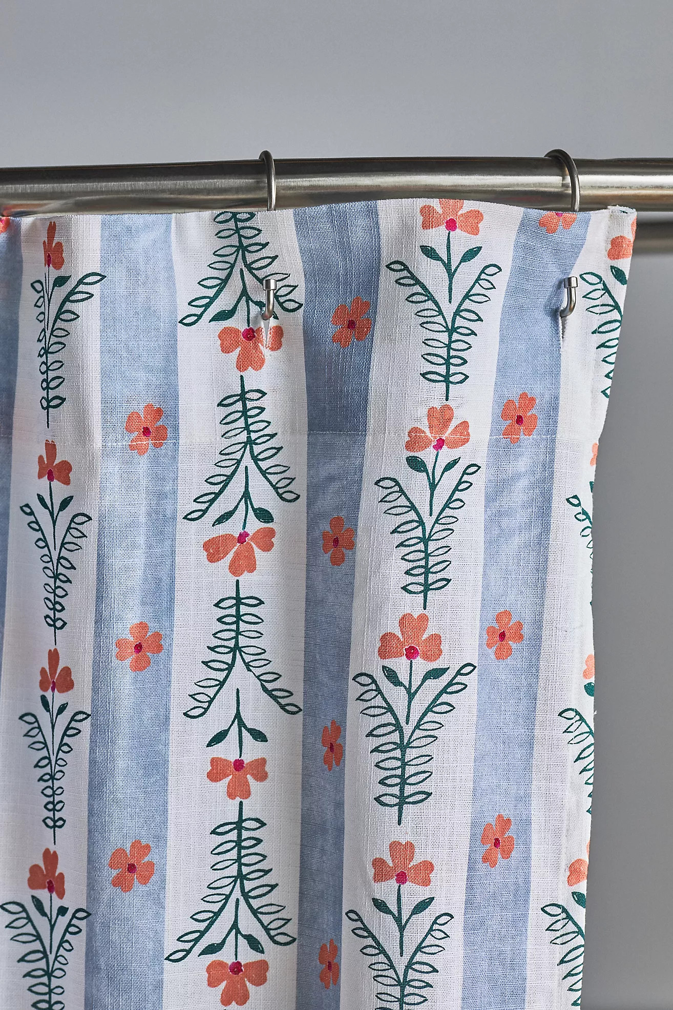 The Printed Cotton Slub Shower Curtain Collection | Anthropologie (US)