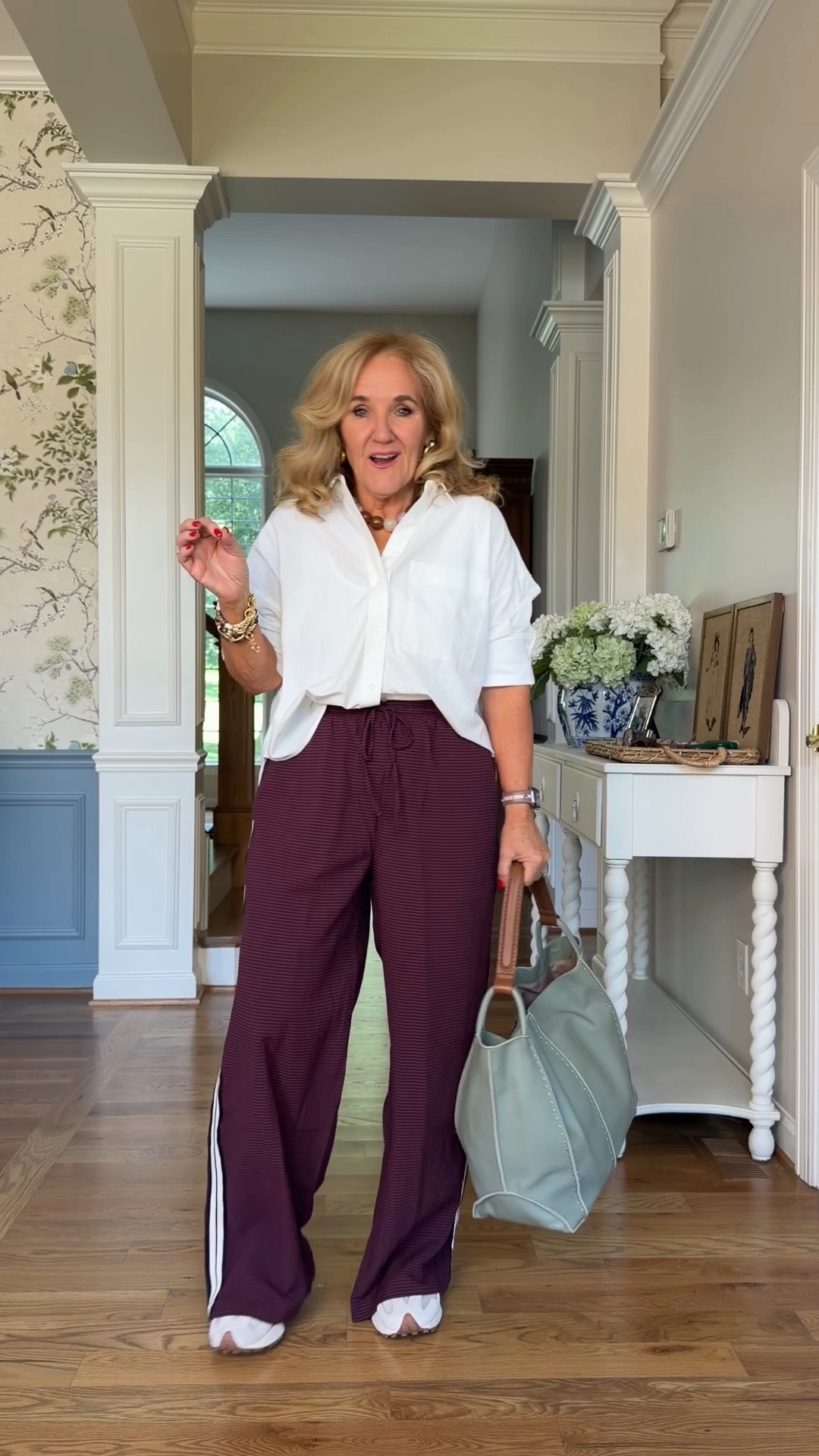 What we are wearing this week 
Track pants med 
White Oxford small
Linen pants medium size
White cardigan medium size 
Knit pull on denim 1.0 short 
Knit button down medium
Navy dress medium 
Boden knit dress 10 petite 

Every day outfits transition outfits

#LTKOver40 #LTKootd #LTKPetite