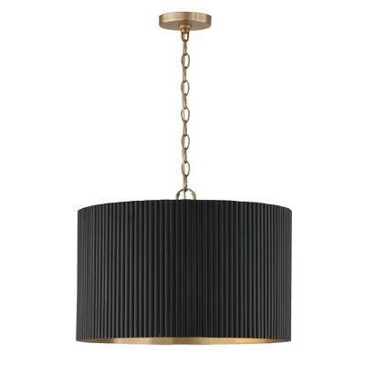 Capital Lighting Donovan 3 - Light Pendant in Black Stain/Matte Brass | Target