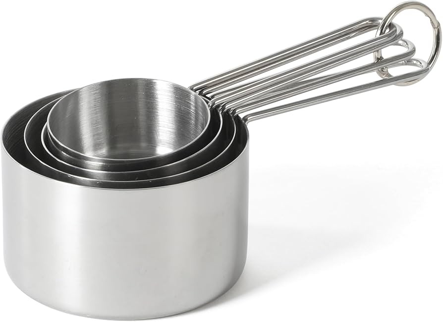 Martha Stewart Richburn 4 Piece Stainless Steel Measuring Cups | Amazon (US)