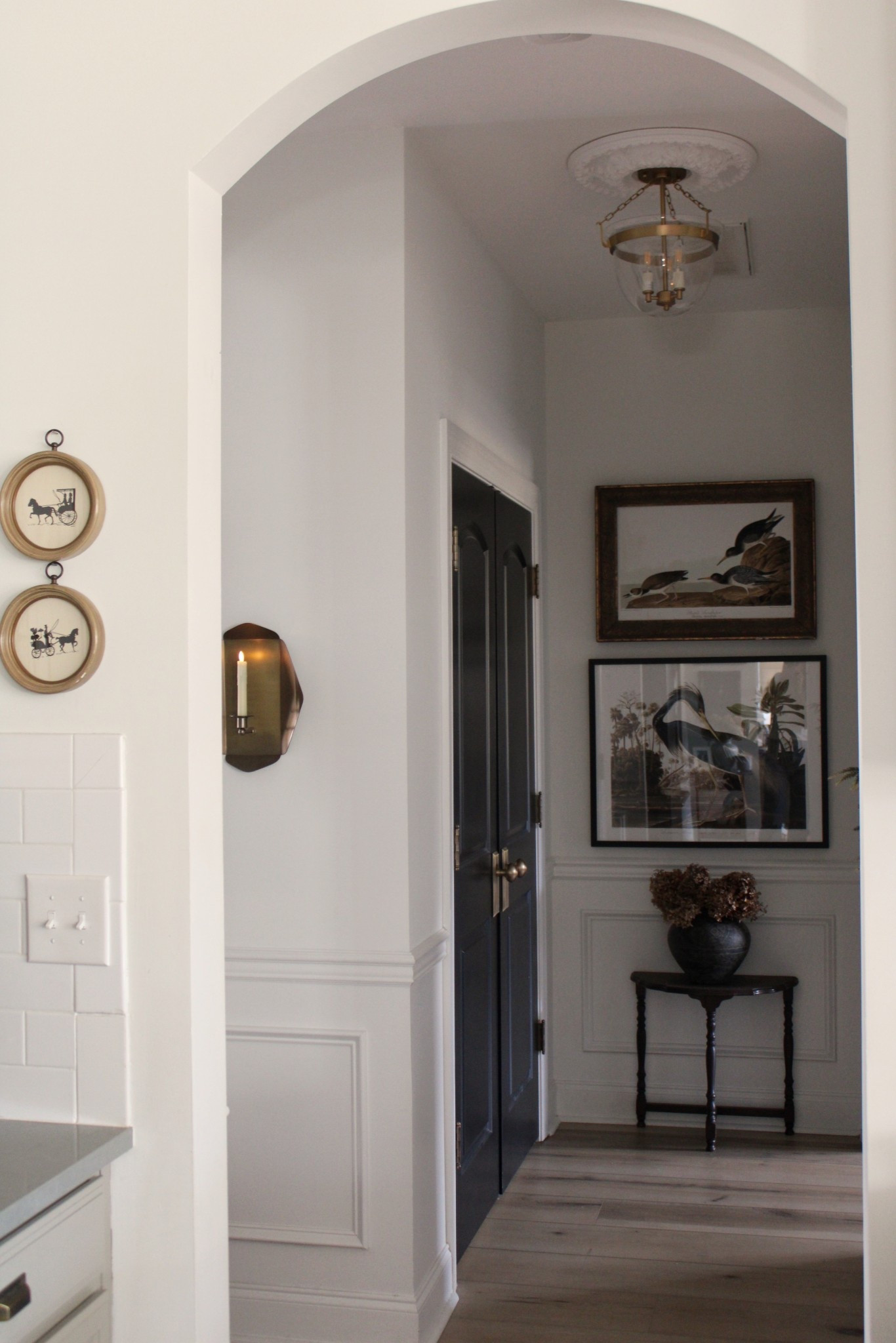 Hallway lighting, recessed to flushmount conversion 