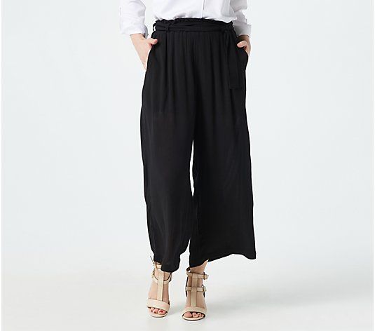 Gibson Look Cropped Wide Leg Pant | QVC