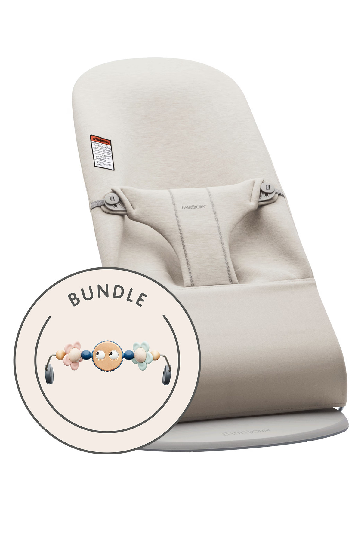 BabyBjorn | Baby Bouncer Bliss Bundle: 3D Jersey | Light Beige - Brown / One Size | Janie and Jack