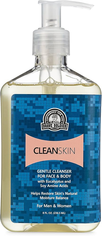 Amazon.com: Brave Soldier Clean Skin Face Cleanser for Men and Women Moisturizing Face Wash for S... | Amazon (US)