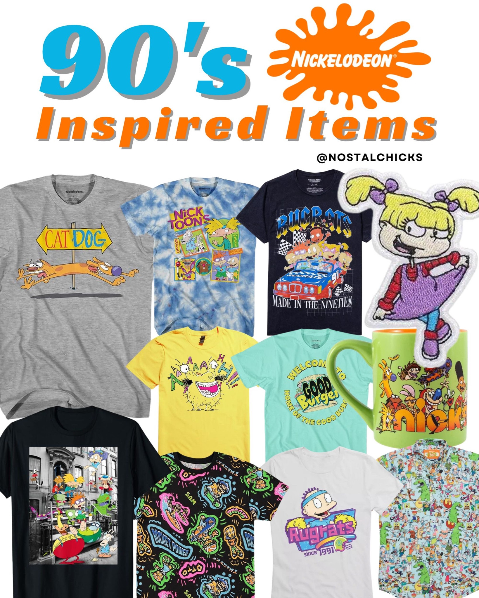 90’s Inspired Items #90s #nickelodeon #nickelodeontees #giftguide