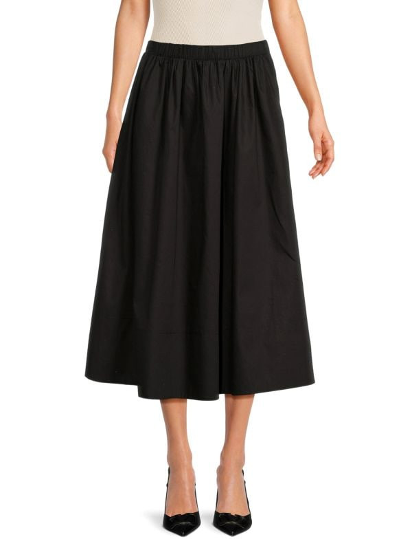 Poplin Midi A-Line Skirt | Saks Fifth Avenue OFF 5TH