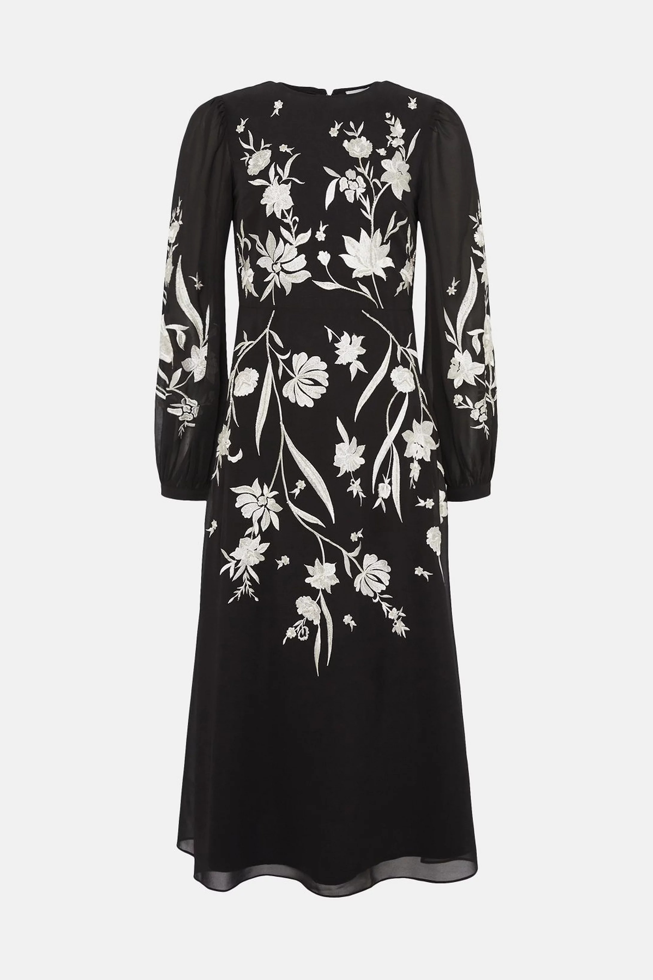 Trailing Dahlia Floral Embroidered Midi Dress | Coast UK & IE