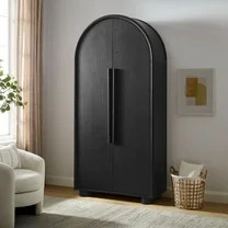 Modway Bellamy Contemporary Tall Arched Storage Cabinet in Black | Walmart (US)