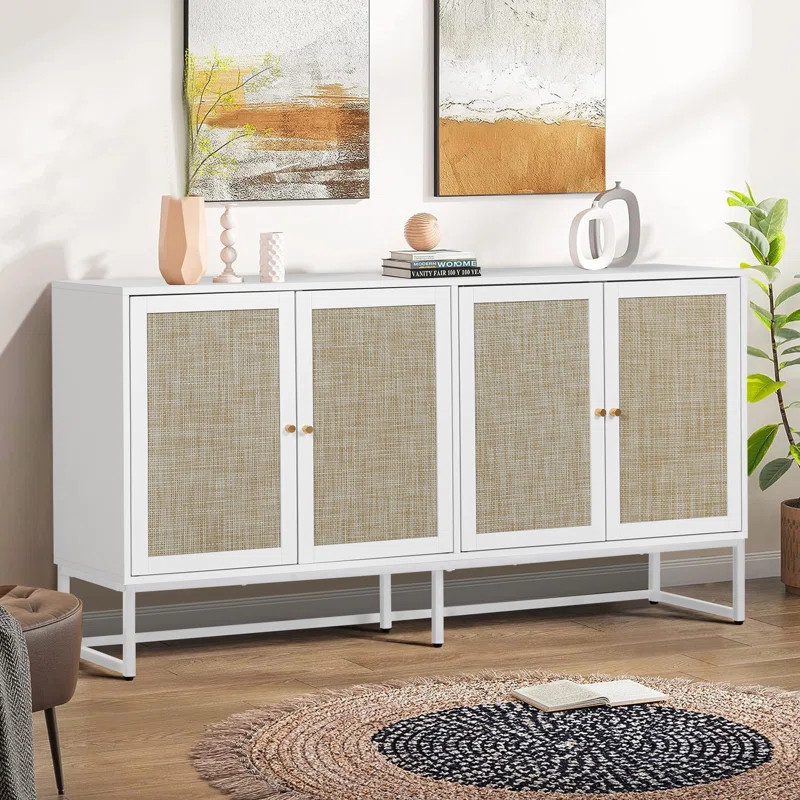 Caludia 31.5" Tall 4 - Door Accent Cabinet | Wayfair North America