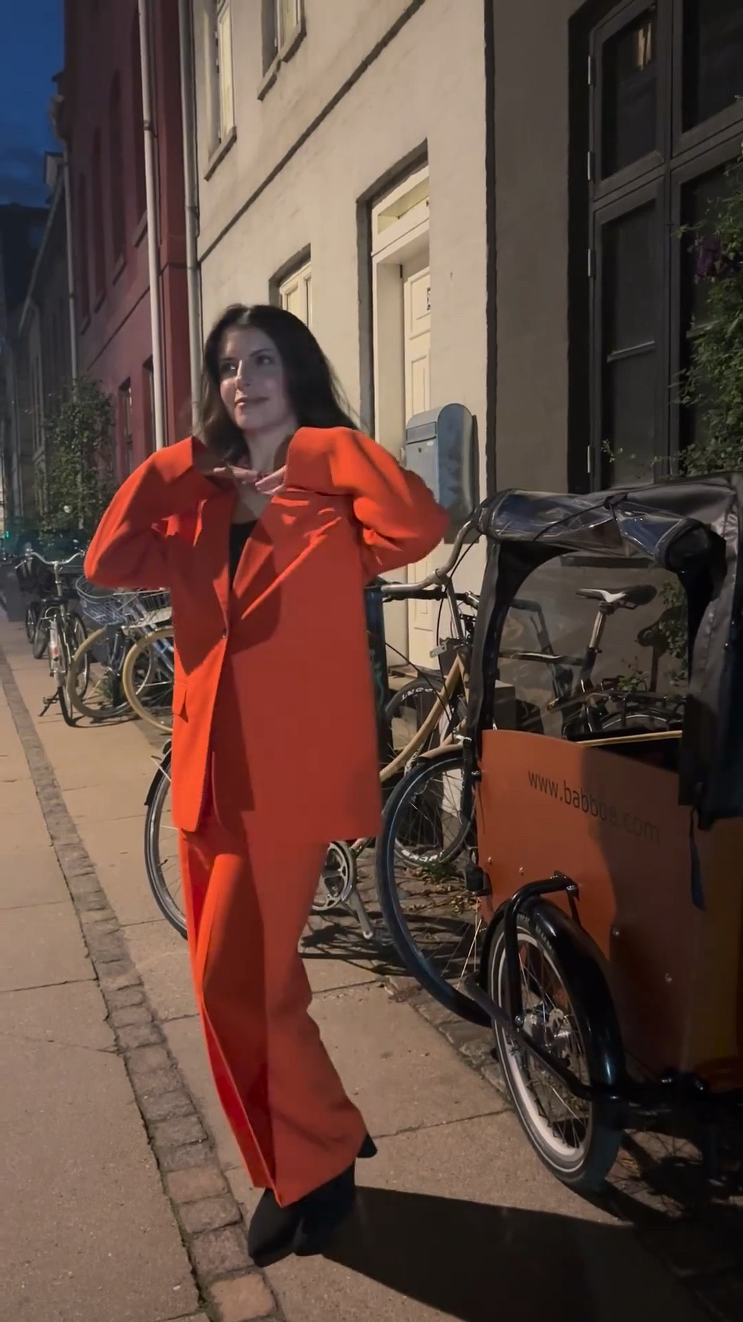 Dinner outfit, date night outfit, evening outfit, red suit, red blazer, oversized blazer, tailored trousers, red trousers, square neck bodysuit, black bodysuit, black boots, ankle boots, colourful necklace, beaded necklace, H&M, Free People, Abbott Lyon, Boden

#LTKVideo #LTKeurope #LTKSeasonal