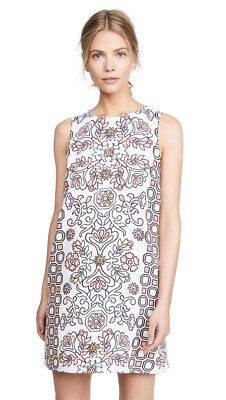 Tory Burch Hicks Garden Party Mini Dress Cover Up Shift Floral Summer Size XS | eBay US