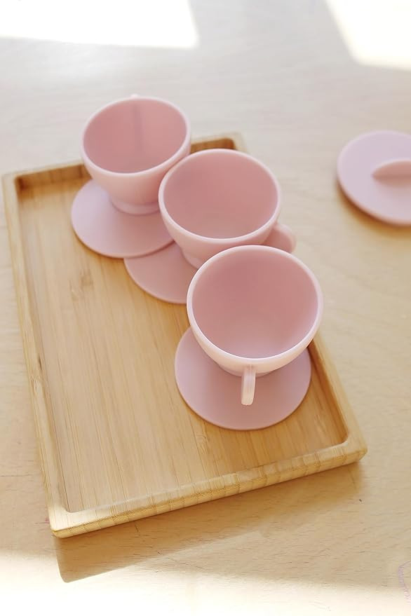 Marlowe & Co Silicone Classic Tea Play Set for Children, Dishwasher Safe Tea Set for Toddlers 3-5... | Amazon (US)