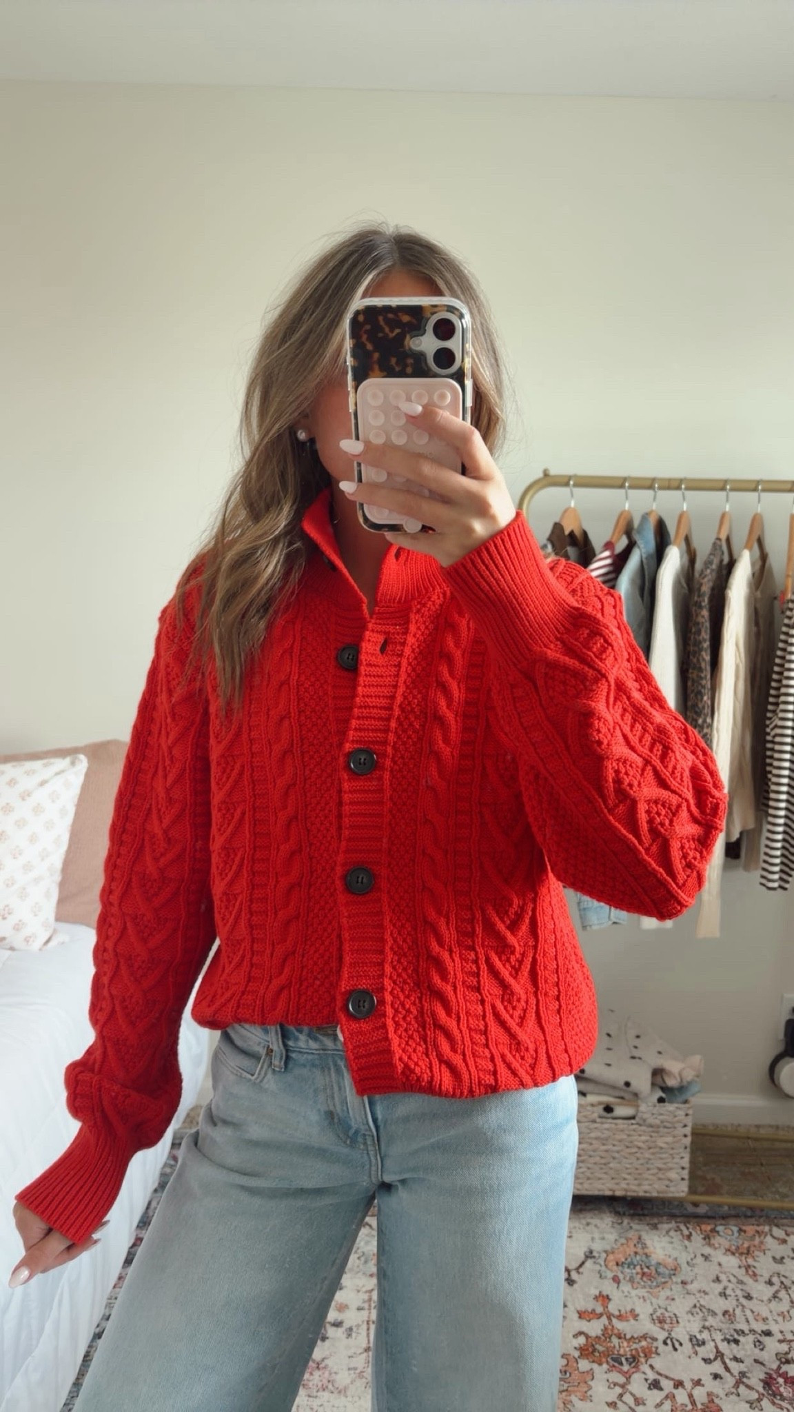 The cutest red cable-knit sweater is on sale for Walmart Deal Days! This button-up sweater with a mock neck is such a pretty fall staple and gives that classic, cozy look that’s perfect for the season. I love the rich red color paired with denim for an easy everyday outfit, but you could also style it with trousers, a skirt, or boots for a more dressed-up look. Even better, it also comes in dark brown, which is such a perfect neutral for fall! If you’re looking for affordable fall fashion, trendy sweater finds, and versatile pieces you can wear all season long, add this one to your list before Walmart Deal Days ends tomorrow!

#WalmartFinds #WalmartDealDays #WalmartDeals #WalmartFashion #WalmartStyle #AffordableFashion #FallFashion #CableKnitSweater #RedSweater #MockNeckSweater #ButtonUpSweater #DarkBrown #FallOutfitIdeas #AffordableFallFashion #SweaterWeather #FallWardrobe #WalmartClothing #LTKFinds #LTKStyle #FallStyle 

 #LTKdayinmylife #LTKootd #LTKSeasonal